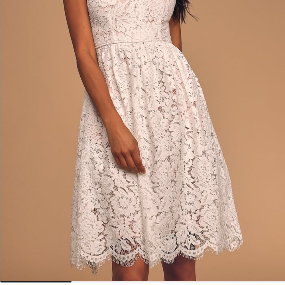 Elegant White Lace Dress